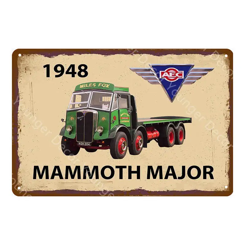YD9481E Сверхмощные грузовики, автомобильные металлические знаки, фермерское хозяйство, сельскохозяйственные тракторы, винтажный настенный плакат, художественная живопись, табличка для бара гараж; клуб, Декор - Цвет: YD9481E