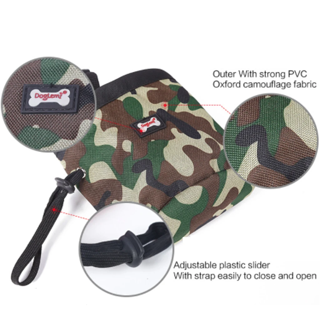 Multi Function Camouflage Pet Bag Pet Dog Puppies Bag Walking Food Snack Bag Agile Bait Out 1 Multi Function Camouflage Pet Bag Pet Dog Puppies Bag Walking Food Snack Bag Agile Bait Out 4