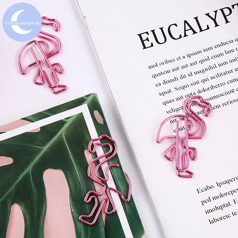 YueGuangXia Creative Model Cute Paper Clips Animal Metal Paper Clips Message Card Notes Page Holder Bookmark Clips 8pcs/box