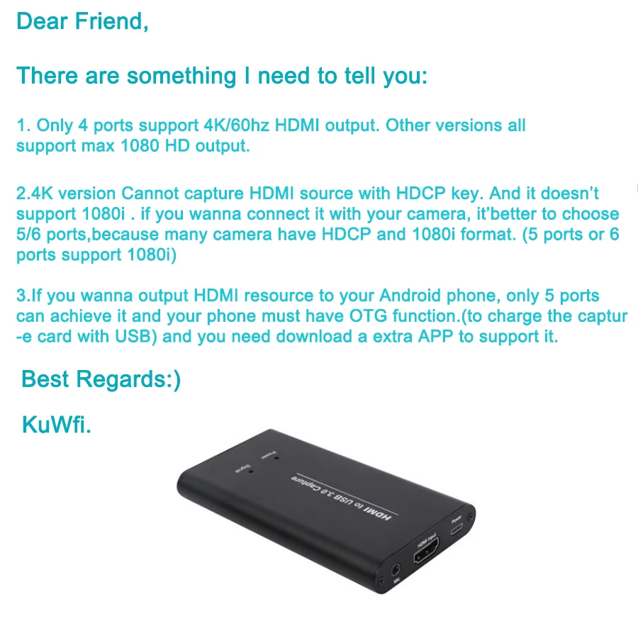 Карта видеозахвата KuWFi плата для захвата видео HDMI на USB 3 0 4K 60 Гц ключ игр прямой