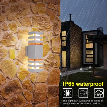 

2019 Wall Sconce LED Lamp 24W Aluminum Wall Lights Up And Down For Bathroom Corridor Surface Mounted Outdoor Lamp