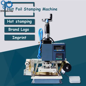 

WT-QS90 Bronzing Machine Pneumatic Hot Foil Stamping Machine Leather Wood Furniture Album Heat Press Machine Gilding Press