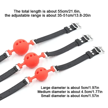 Sex Open Mouth Gag Ball All Silicone Black Strap Bdsm Gag With Open Holes Slave Bondage Restraints Sex Toys For Women Couples 3