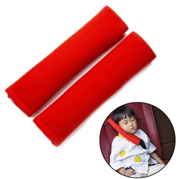

2 Pcs Red Car Seat Belt Shoulder Safety Pads Cover Comfortable Cushion