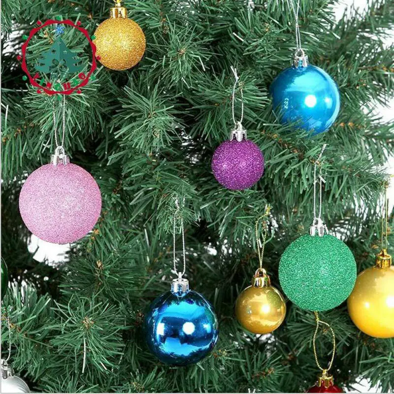 2,3" шары для рождественской елки, маленькое подвесное украшение для домашней вечеринки, 6 шт