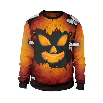

Digital Print Jack O Lantern Pumpkin Halloween Costume for Men and Women Funny Halloween Party Pumpkin Sweatshirt Plus Size