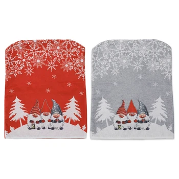 

4pcs Christmas Dining Chair Slipcovers Back Cover Gnome Swedish Tomte Decorations Home Decor
