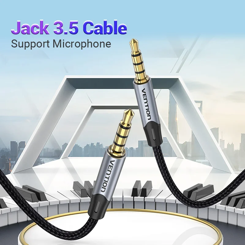 Vention – câble Audio HiFi Jack 3.5 mâle vers mâle, 3.5mm, pour guitare, voiture, Microphone, casque, haut-parleur