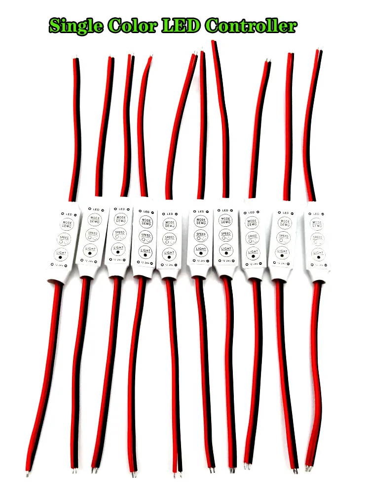 12V Mini 3 Keys Single Color LED Controller Brightness Dimmer for Led 3528 5050 Strip Light led strip controller led dimmer controller