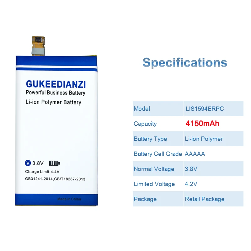 Аккумулятор GUKEEDIANZI 4150 мАч для sony Xperia Z5 Compact Z5C Z5 Mini E5823 Z5C E6883 E6653 E65 аккумулятор для мобильного телефона LIS1594ERPC