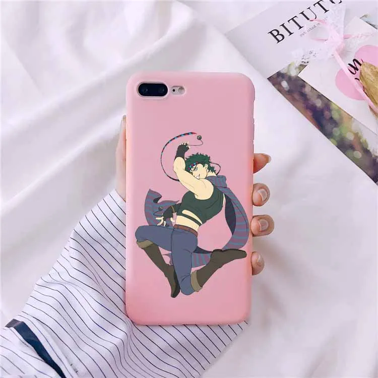 JOJO'S Необычные Приключения над небом JoJo аниме аксессуары для телефонов Чехол оболочка для iPhone XR XS MAX X 8 7 Plus 6 5S 11 Pro - Цвет: TPU