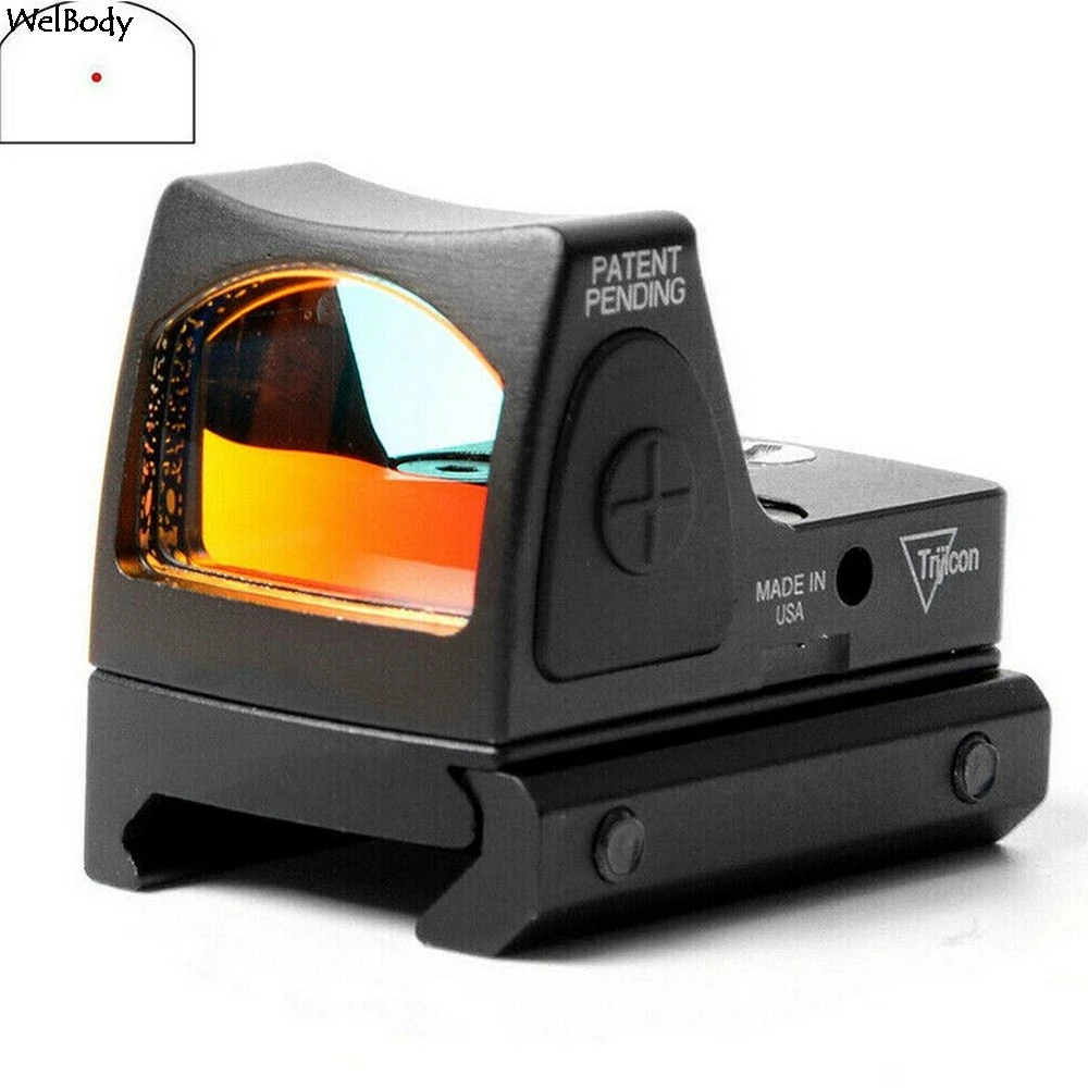 Hunting Glock Optical Micro Reflex Red Dot Sight Scope Riflescope Adjustable Brightness Rifle Scopes Airsoft Optics Sigh | Спорт и