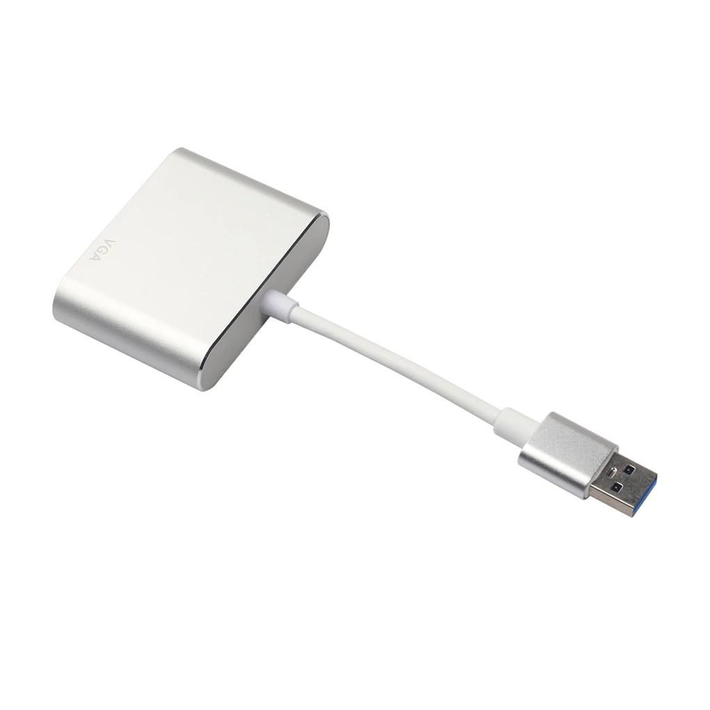 USB 3,0 2 в 1 для HDMI VGA адаптер 1920X1080 P HD Алюминий сплав ноутбук VGA аудио-видео кабель конвертер