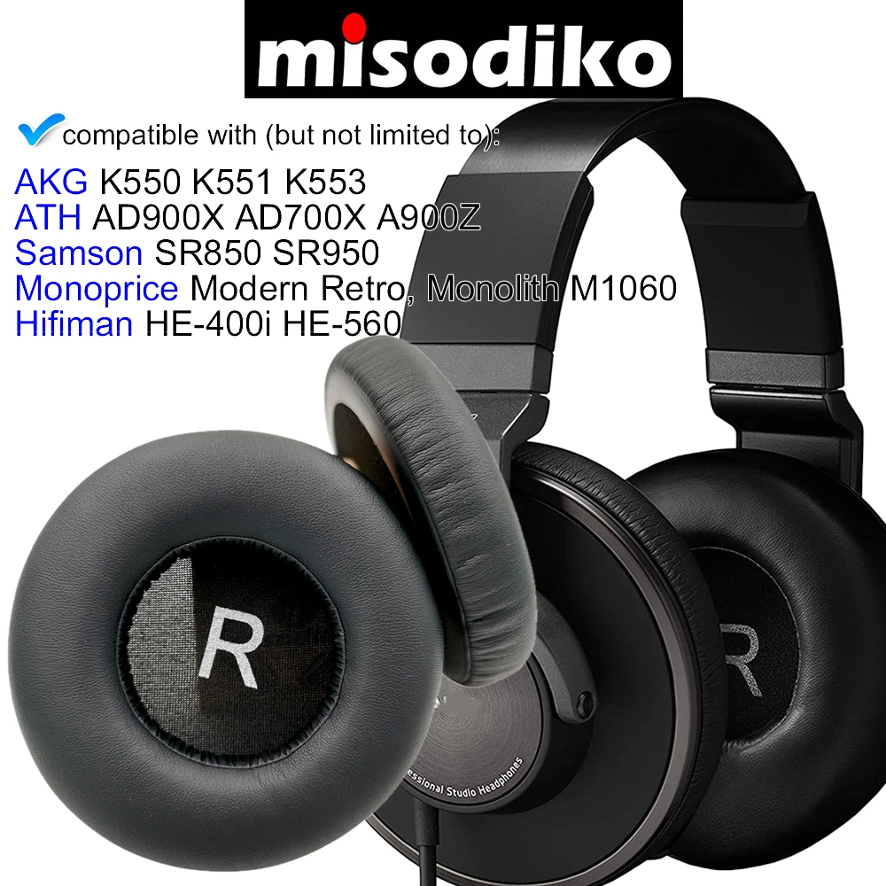 misodiko Round 110mm Replacement Cushions Ear Pads for AKG K550 K551