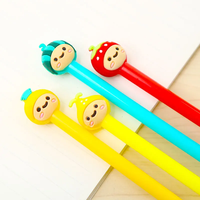 12 шт. милый арбуз фруктовая гелевая ручка Kawai канцелярский материал офис Kawaii