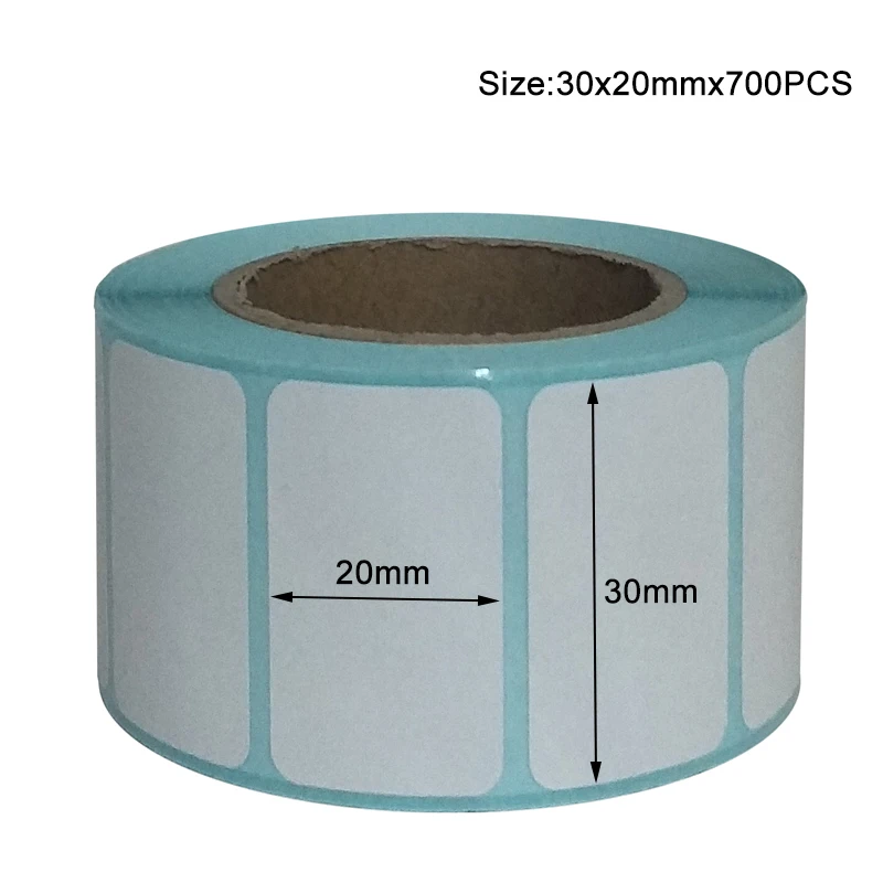 30x20mm-700pcs 20x10 мм этикеток-700 штрих-код стикер в рулоне самый сильный и толстый-тепловой почтовые BPA бесплатно, супермаркет пустой стикер - Цвет: 30x20mm-700pcs