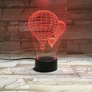 

3D Lamp Hot Air Balloon Hot Air Balloon Beautiful Present for Child 3D Illusion Awesome Decoration for Room Led Night Light Lamp