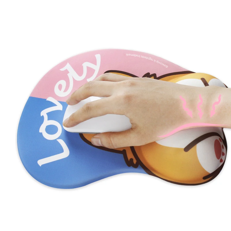 

Hot Top Grade Cute Corgi Dog 3D Mouse Pad Ergonomic Soft Silicon Gel Anime Mousepad Liner With Wrist Support Mouse Mat Girl Gift