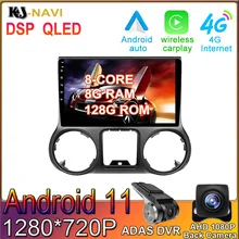 8+128GB 8-Core IPS DSP Car Navigation Radio Android11 For Jeep Wrangler 3JK 2010-2018 Multimedia Video Player BT GPS