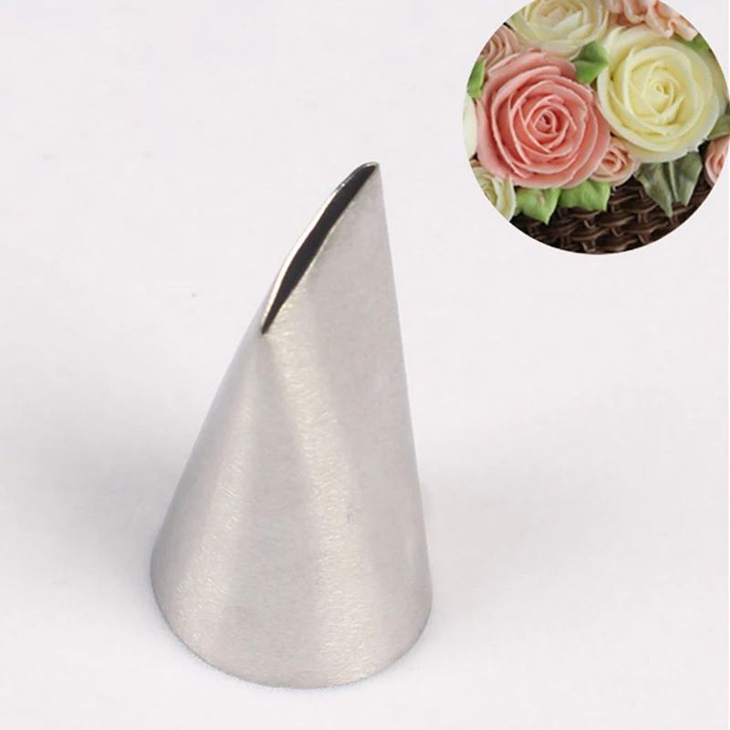 

1pc Kitchen Baking Tool Cake Cream Icing Flower Maker Nozzle Stainless Steel Nozzle Cupcake Dessert Decoration Tip Multi Type
