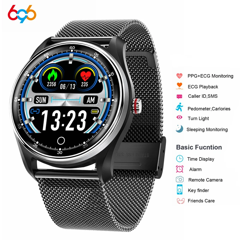 696 MX9 Смарт-часы для мужчин ECG+ PPG HRV монитор кровяного давления сердечного ритма напиток напоминание фитнес-трекер IP68 водонепроницаемый смарт-браслет