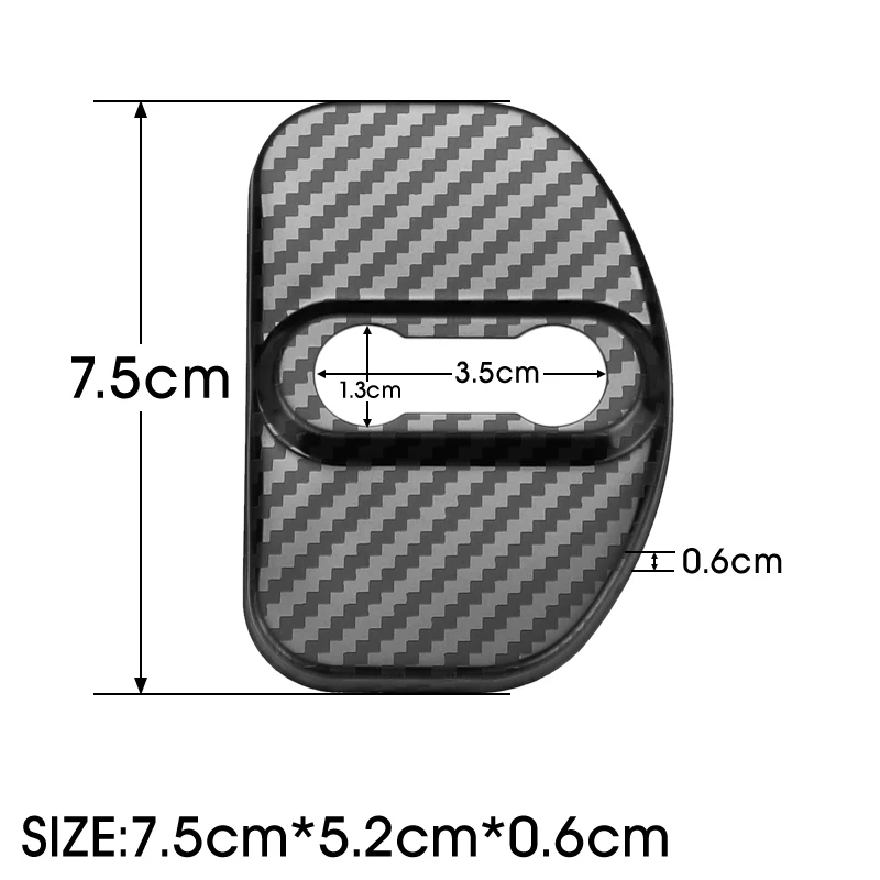 4 шт. дверной замок из углеродного волокна автомобильный Стайлинг для Audi A3 A4 A5 A6 A7