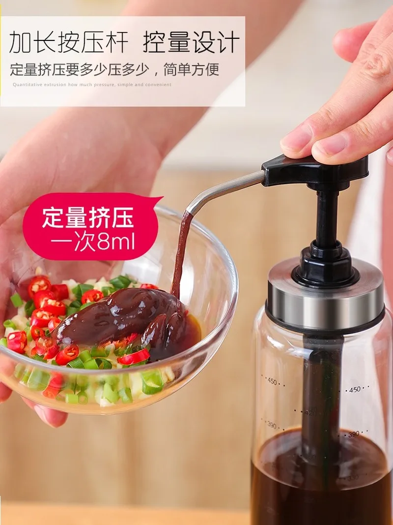 Новые стеклянные банки для специй, соус, бутылка для прессования масла, потребление масла для кухни, бытовая бутылка масла с крышкой экологичная