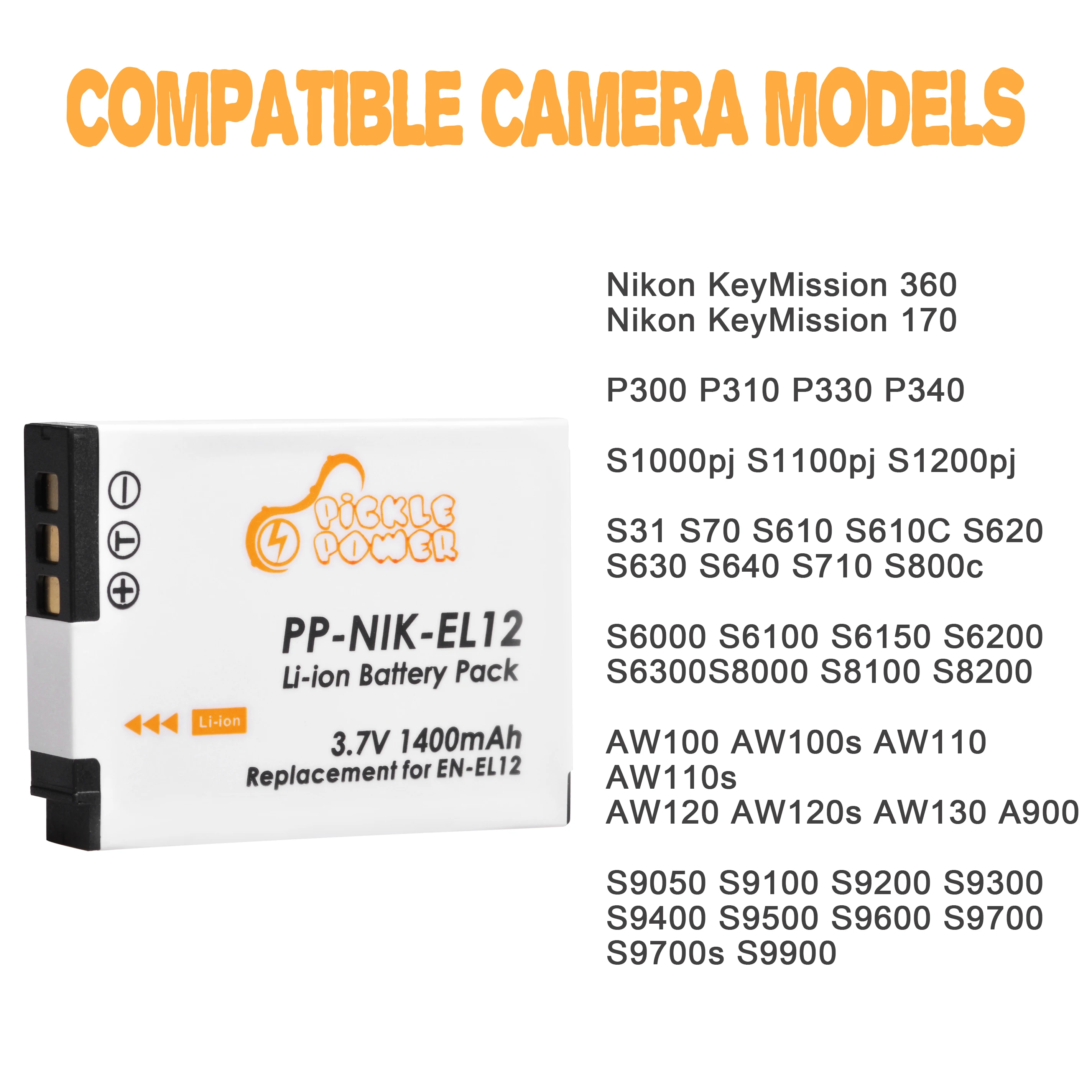 High-Capacity Rechargeable Battery with Charger