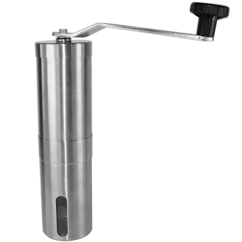

Silver Coffee Grinder Mini Stainless Steel Hand Manual Handmade Coffee Bean Burr Grinders Mill Kitchen Tool Crocus Grinders