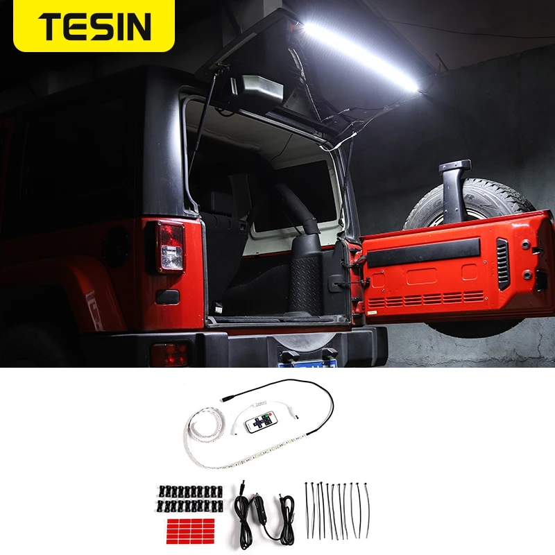 

TESIN for Jeep Wrangler TJ JK JL 1997-2018 Tailgate Light Trunk Lights Rear Tail Lamps LED Lamp for Jeep Wrangler TJ JK JL