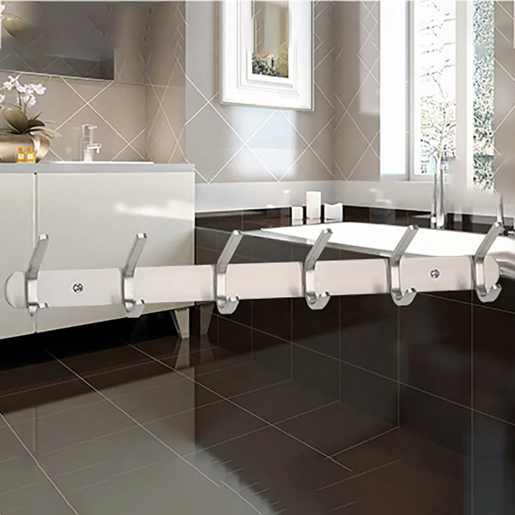 Крючок из нержавеющей стали вешалка для ванной комнаты полотенце кухни двойная