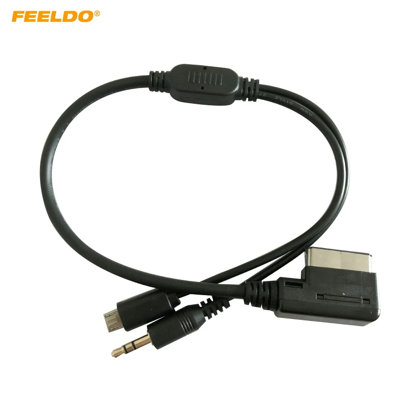 Автомобильный аудио музыкальный интерфейс FEELDO AMI/MDI/MMI к 3 5 мм Micro USB AUX кабель для Audi
