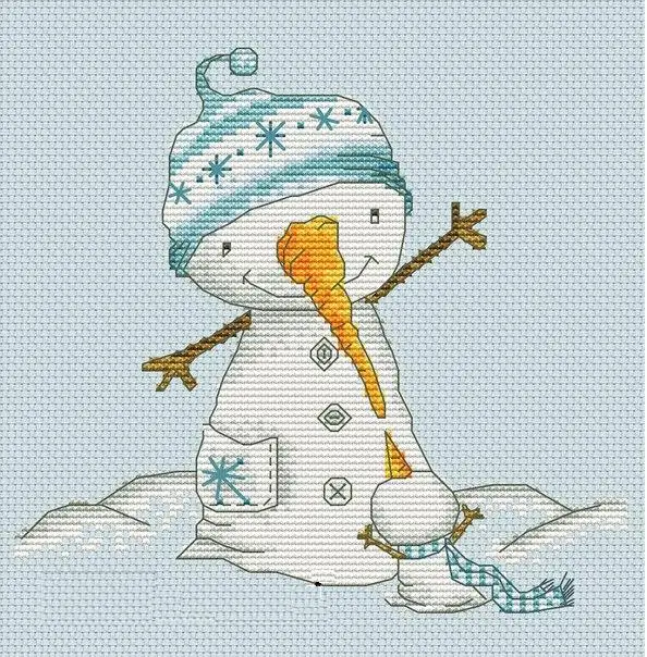 

FF Little Pirate Counted Cross Stitch Kit Cross stitch RS cotton with cross stitch Little snowman