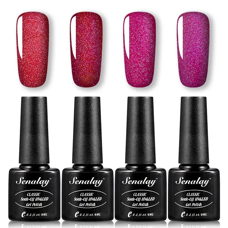 RE-4GELS-15 SENALAY Гель-лак для ногтей 4 шт./6 шт. набор полуперманентный впитывающий базовый верхний слой для маникюра гибридные Лаки полигель для нейл-арта - Цвет: RE-4GELS-15