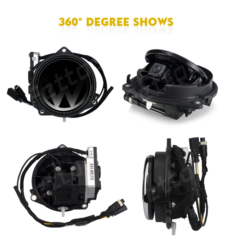 Fettoca для VW Знак логотипа умные флип-кейсы заднего вида Камера для VW Golf 5/6/7, MK6/MK7 Passat cc B6/B7/B8 Magotan жук