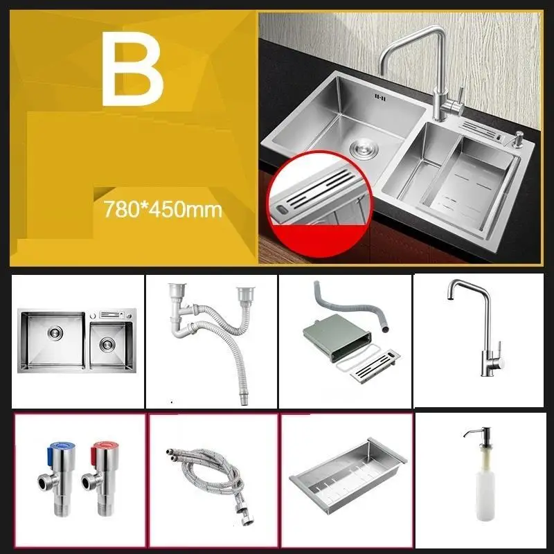 Version P Acero Inoxidable Afwasbak Portatil портативная васбак кухня Куба Пиа Cozinha Lavabo Fregadero De Cocina мойка овощей - Цвет: Version P