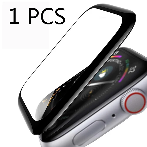 3D HD чехол из закаленного стекла для Apple Watch 3 2 1 38 мм 42 мм Защитная пленка для IWatch 5 4 44 мм 40 мм аксессуары - Цвет: 1 PCS