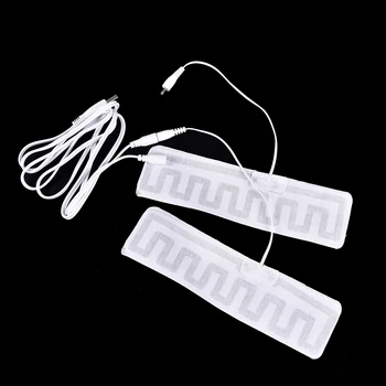 

2pcs 4.5cm*20cm 5V USB Heated Insoles Electric Heated Gloves Carbon Fiber Heated Pads Hot compress Shoulder Knee Waist