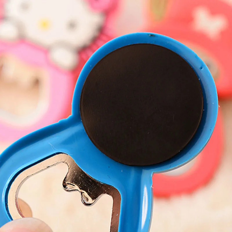 Модный мультяшный милый Doraemon Hello Cat Ститч медведь магниты на холодильник с открывалкой друг бизнес сувенир магнитная наклейка TZ06