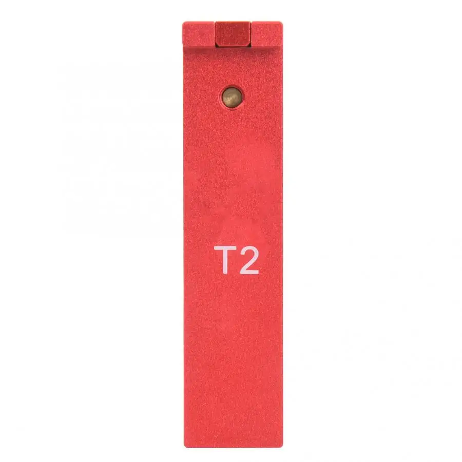 T2 Depth Measuring Ruler Red Aluminum Alloy Brass Woodworking Measurement Tool Aluminum Alloy Measuring Tool