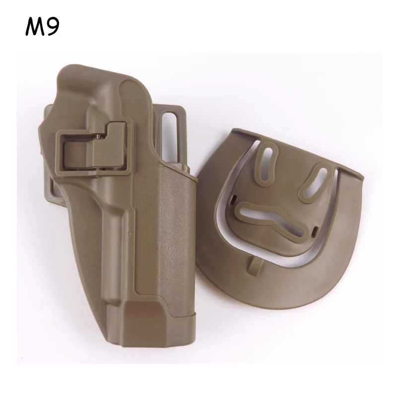 Tan M9 Тактическая страйкбольная кобура для оружия Glock 17 19 Colt 1911 Beretta M9 Sig P226 чехол для пистолета с правой рукой военные охотничьи принадлежности - Цвет: Tan M9