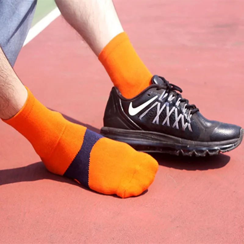 WHX6616 orange Зимние теплые плотные однотонные спортивные носки из мериносовой шерсти носки с изображением кролика против холодного снега русские счастливые мужские носки EU 39-44 Meias - Цвет: WHX6616 orange