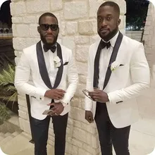 Цвета слоновой кости мужские костюмы Свадебный костюм жениха, смокинг высокого качества костюм жениха s мужской блейзер 2 шт костюм жениха(куртка+ брюки