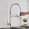 ULGKSD Kitchen Faucet Chrome /Brushed Nickle/ ORB Brass Pull Out Spray Head Deck Mount Vessel Sink Mixer Tap Cold and Hot ► Photo 3/6