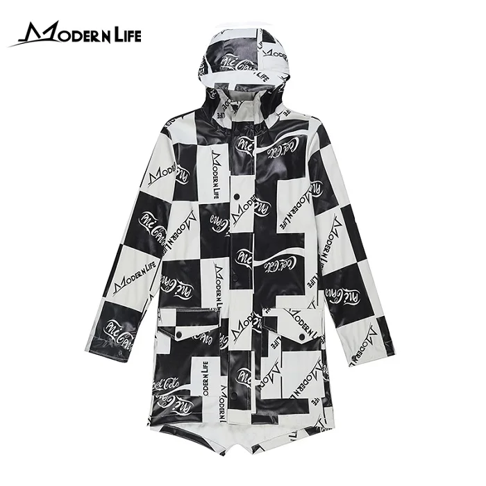 Style C Современная жизнь длинное пончо Модный Плащ Женская куртка с капюшоном пончо Пешие прогулки водонепроницаемый дышащий Мужской плащ черный QKR322 - Цвет: Style C