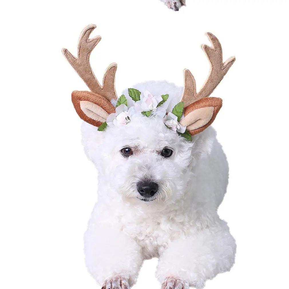 Cute Pet Supplies Christmas Pet Reindeer Headband Hair Band