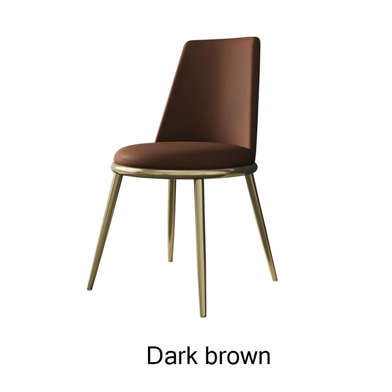 Dark brown Современная мода, мягкая сумка, ресторанный стул, ресторан, офисное собрание, компьютерное кресло, семейная спальня, обучающее кресло для гостиной - Цвет: Dark brown