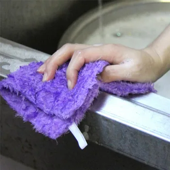 

New Fashion Convenient Magic Wooden Fiber Cleaning Cloth Kitchen Dish Washing Towel Rag Non-stick Oil For Simple