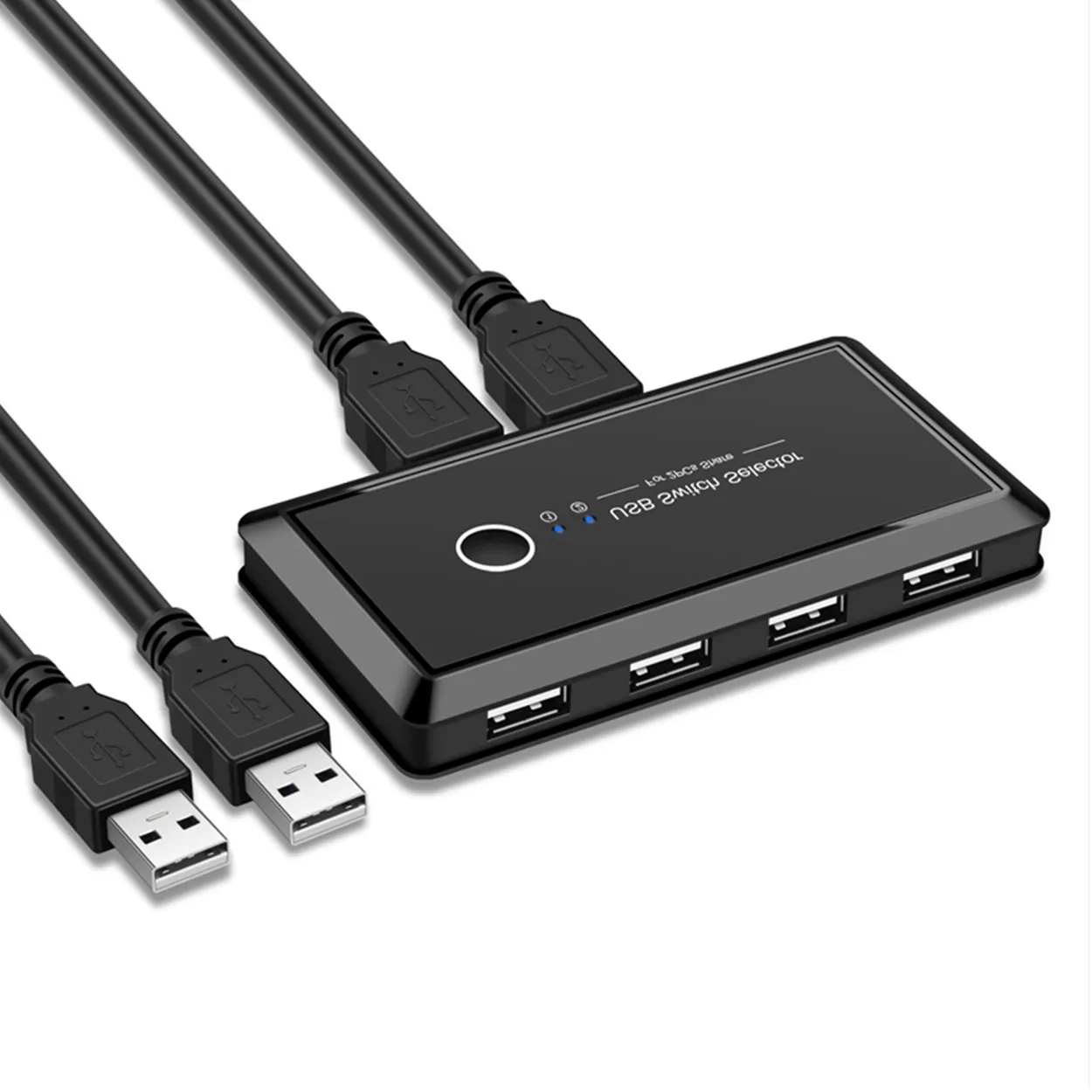 USB Переключатель Селектор KVM коммутатор для 2 ПК обмен 4 USB устройства для клавиатуры мышь Сканер Принтер компьютер