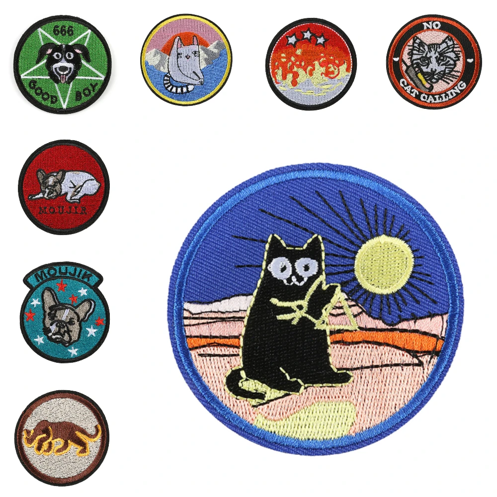 

Lychee Life Cartoon Animals Pattern Patches DIY Iron Sewing On Patches Embroidered For Clothes Bag Jacket Decoration